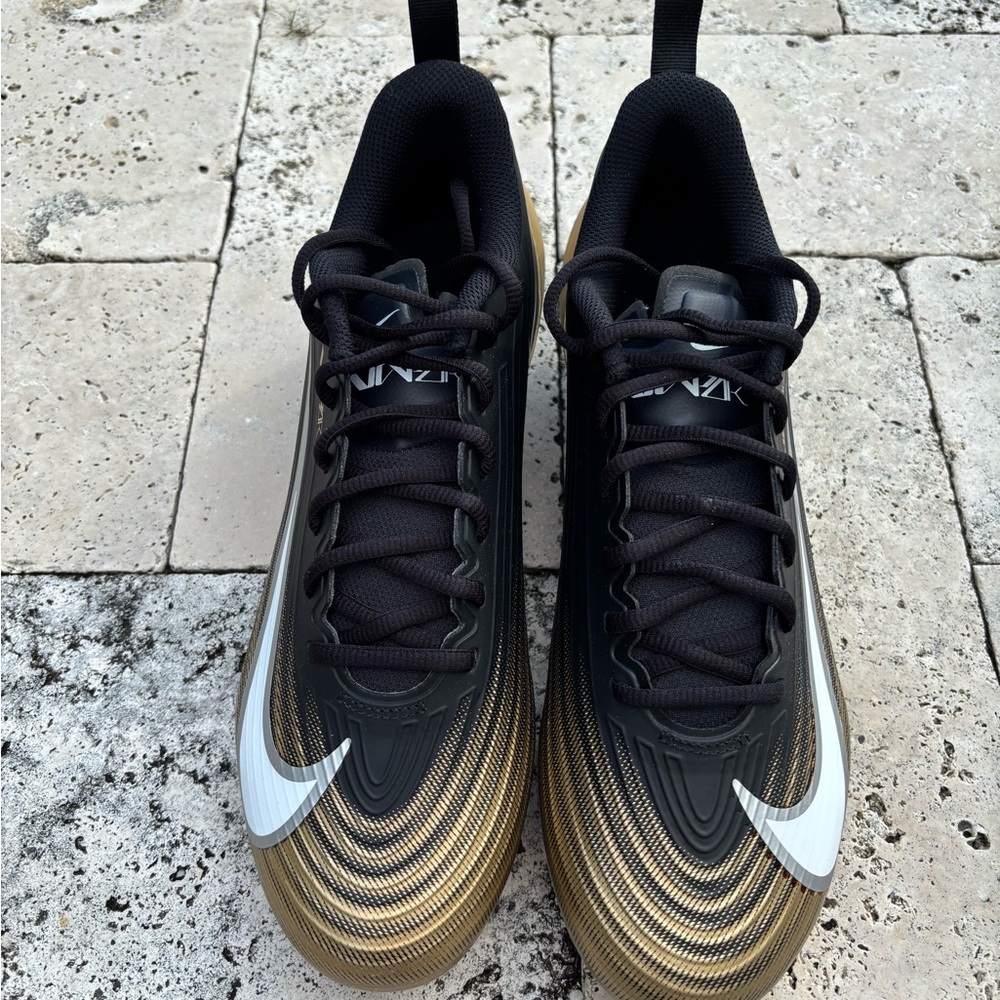 Nike Vapor Speed 3 in Black, White, and Metallic Gold